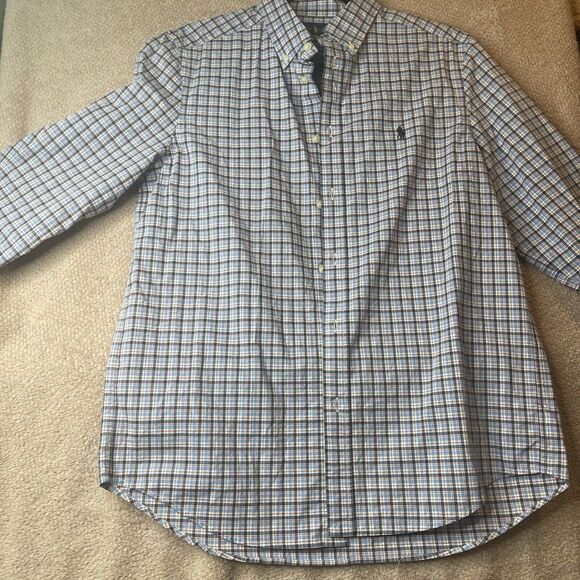 Lauren Ralph Lauren Other - Ralph Lauren‎ Boys Button-Down Shirt Plaid Long Sleeve Red White Blue XL NWT #21